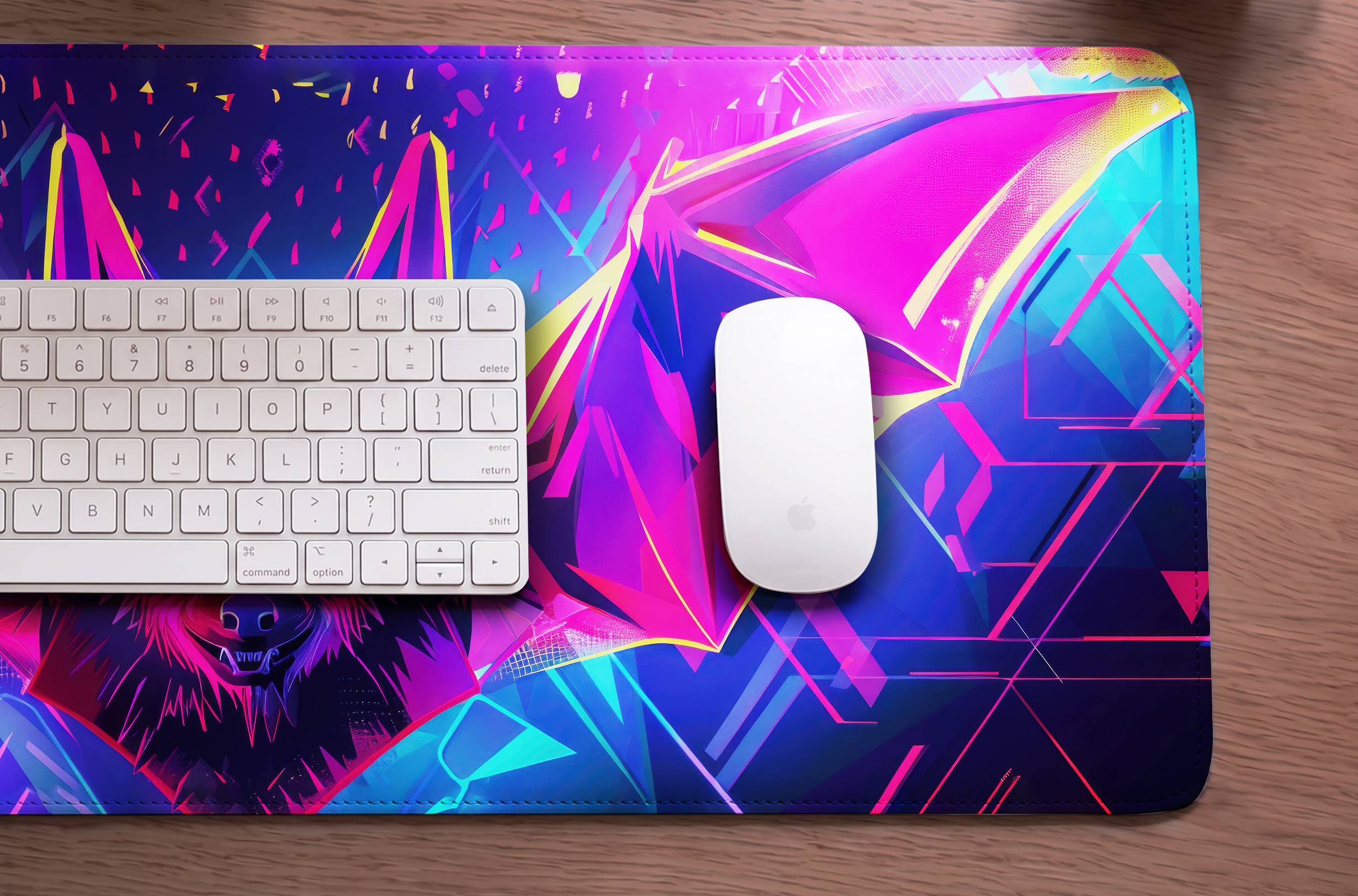 Cyber Bat Neon Desk Mat photo 3