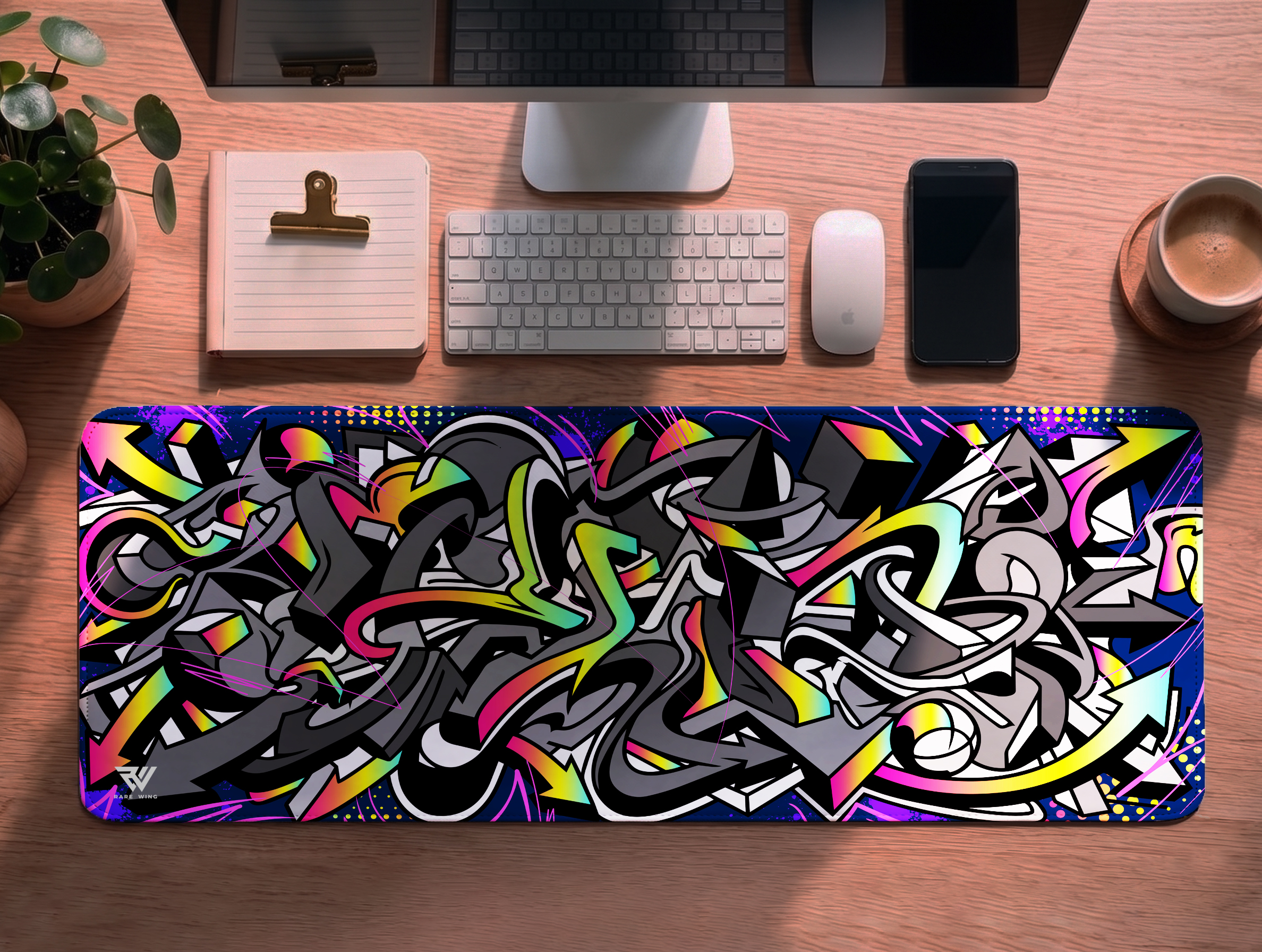 Prism Wildstyle Desk Mat - custom printed gaming mouse pad and desk mat
