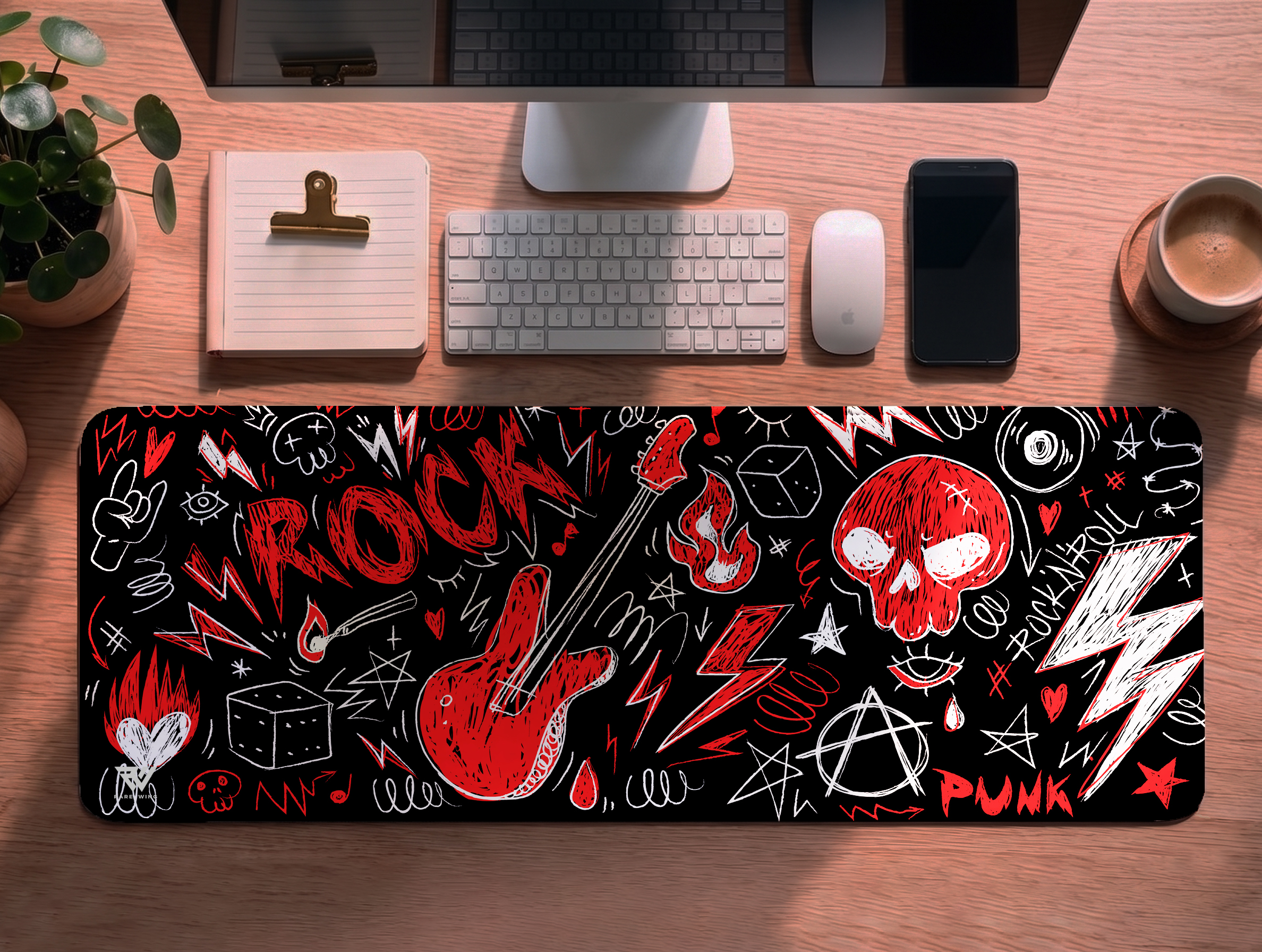 Hard Rock Desk Mat - custom printed gaming mouse pad and desk mat