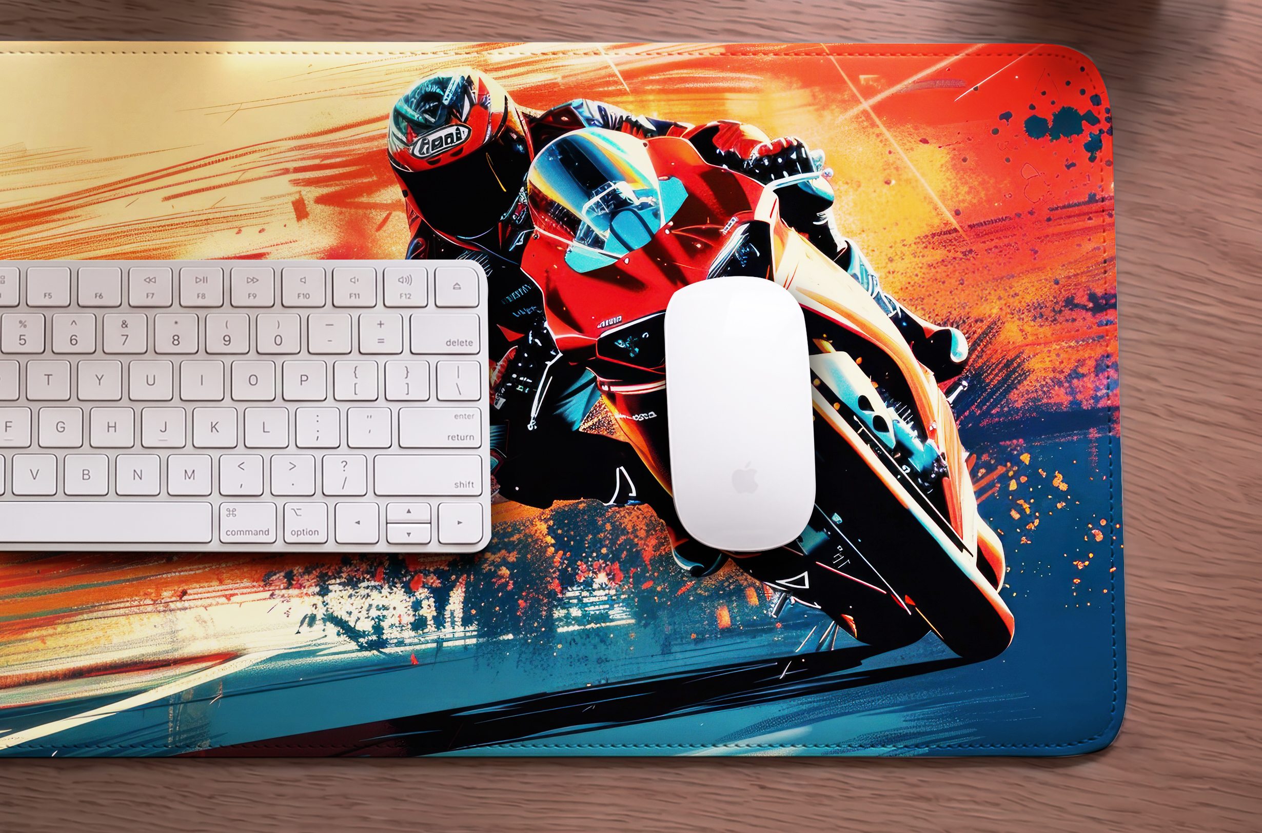 Crimson Apex Superbike Desk Mat photo 3