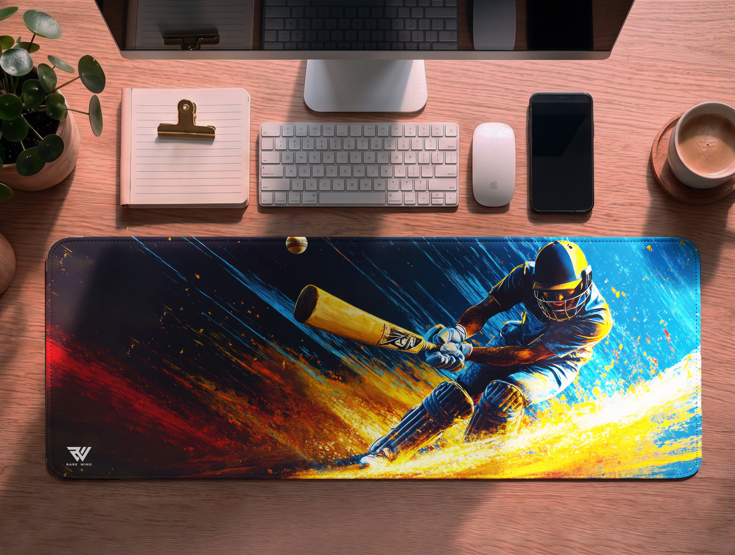 Power Drive Cricket Desk Mat - custom printed gaming mouse pad and desk mat