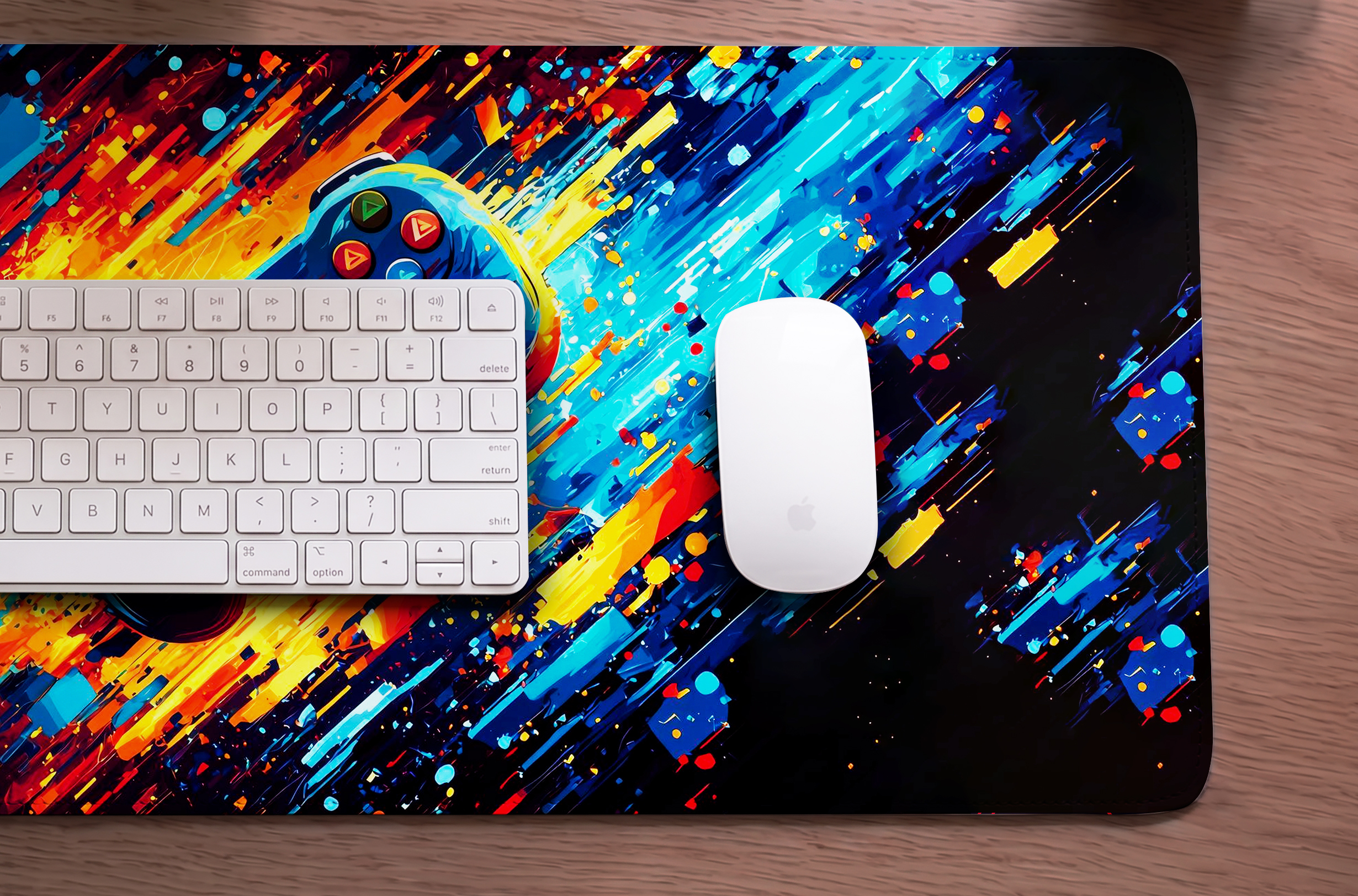 Warp Speed Gamepad Desk Mat photo 3