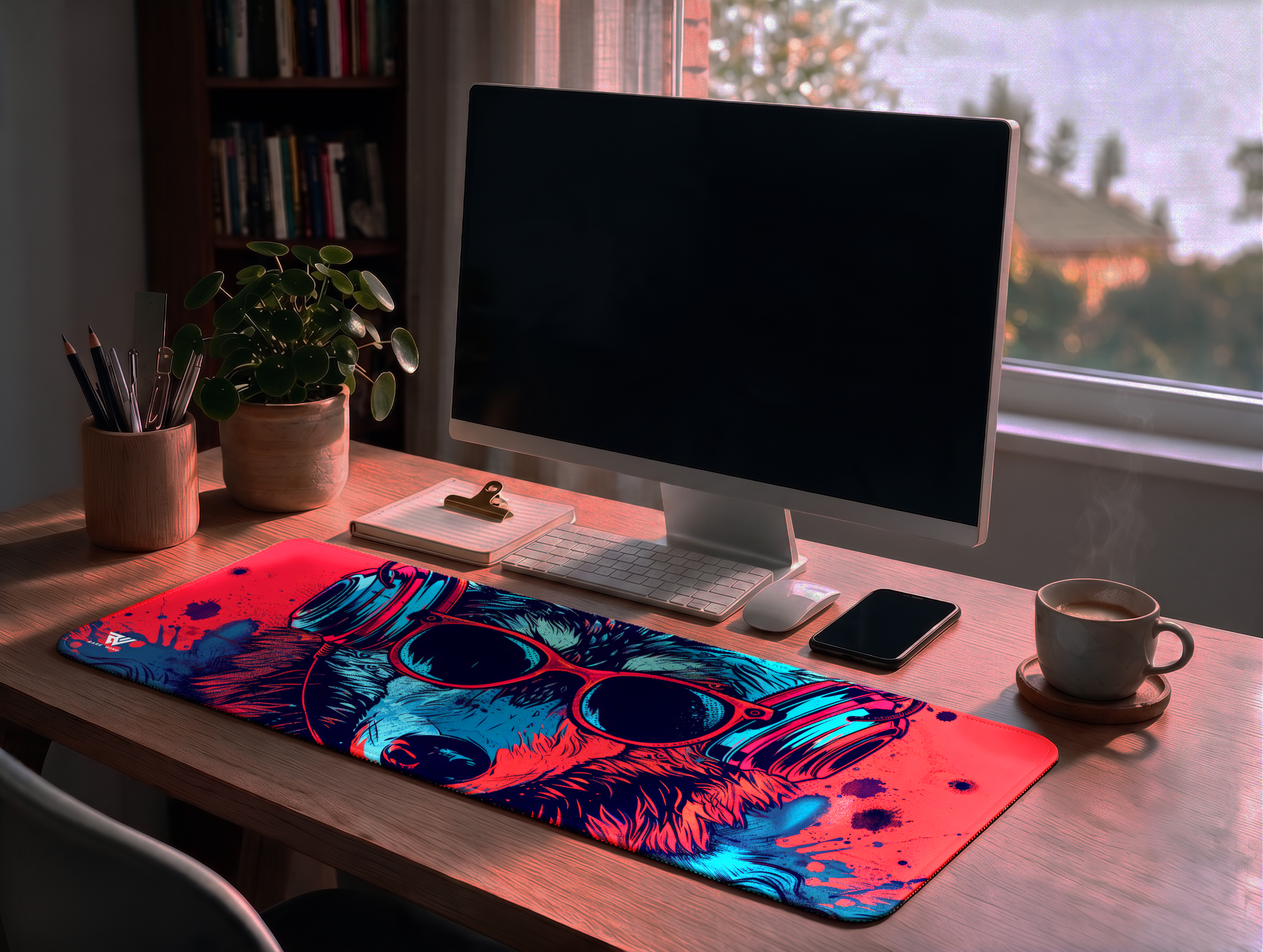DJ Alpha Wolf Desk Mat photo 2