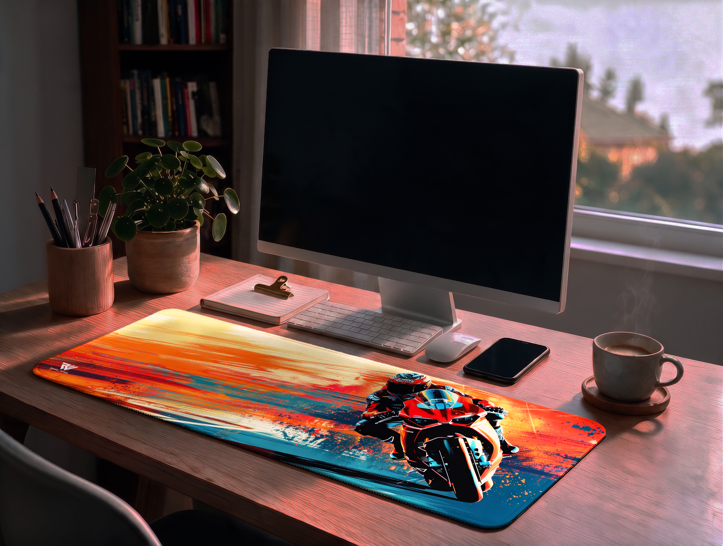 Crimson Apex Superbike Desk Mat photo 2
