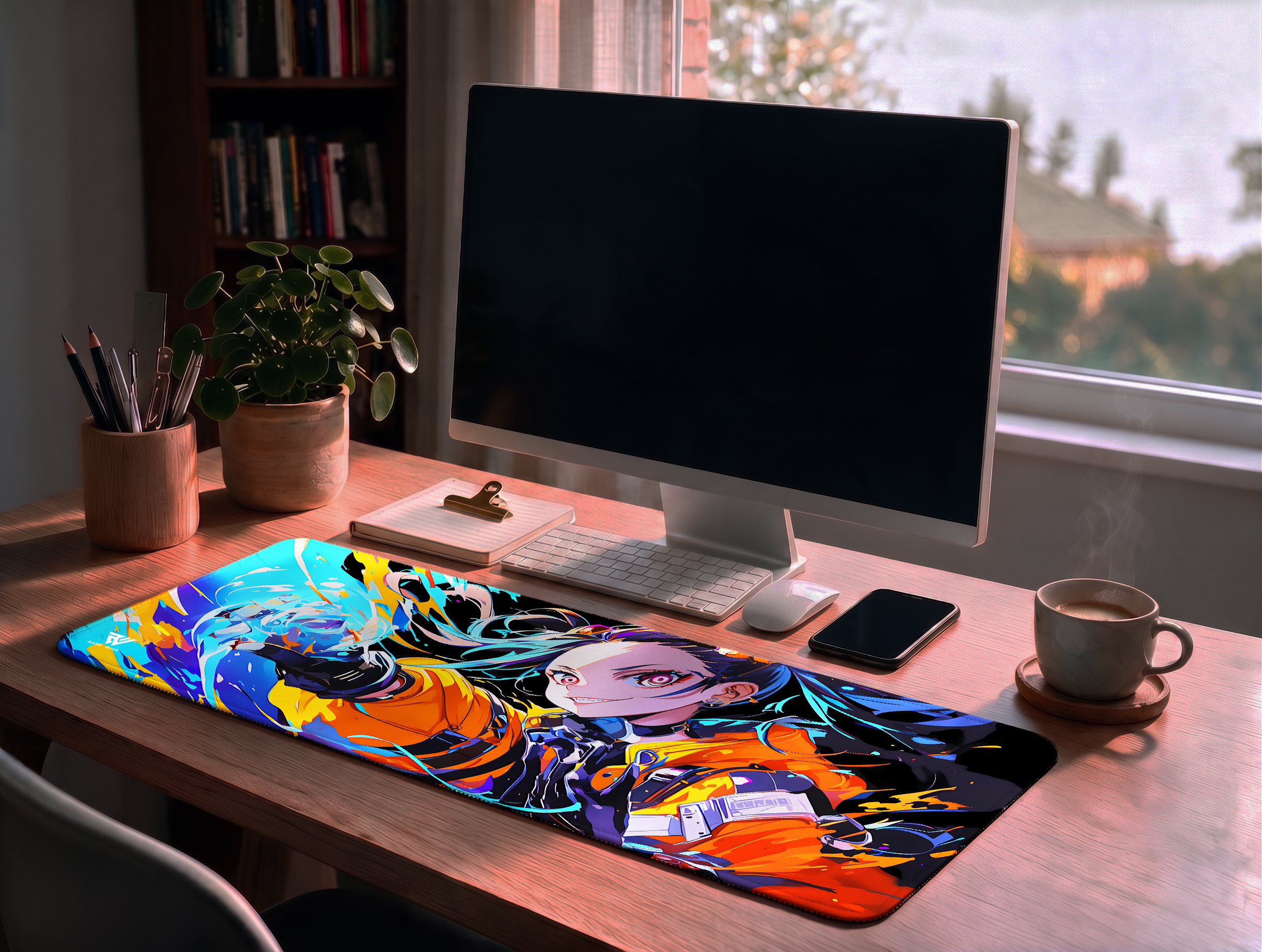 Neon Surge Desk Mat photo 2